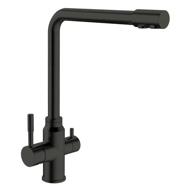 Змішувач для кухні MIXXUS SUS-021 REFL.BLACK нерж. з вих.для питн.води
