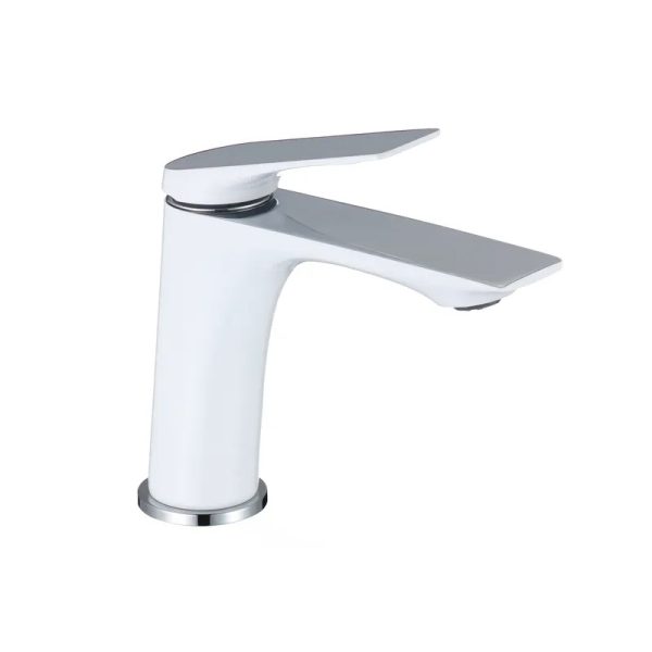 Змішувач для умивальника MIXXUS PREMIUM DERBY 001(NUT) WHITE-CHROM