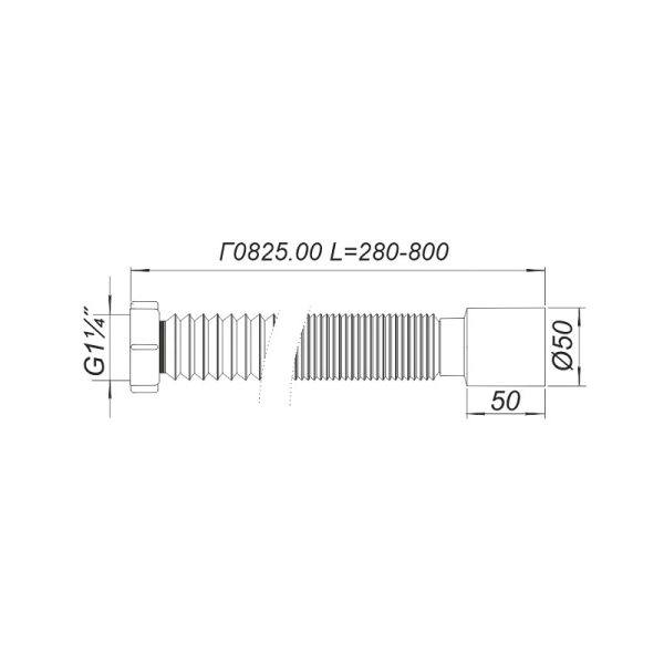 Відвід гнучкий Г0825.00 32*50 850мм SoloPlast - Зображення 2