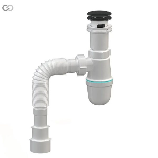 Сифон Тюльпан з клапаном cliak-clak Ø60 Т0516 SoloPlast
